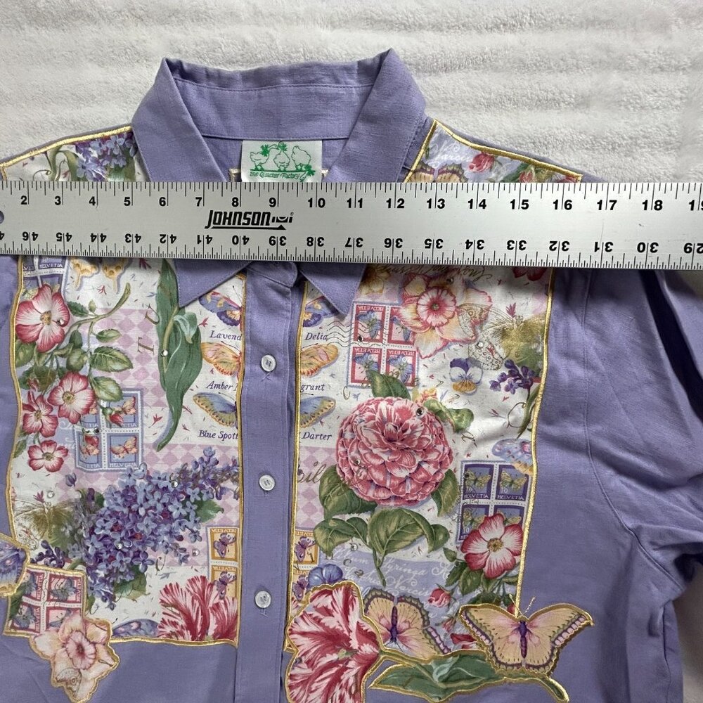 The Quacker Factory Women's Button Down Top Cotta… - image 6